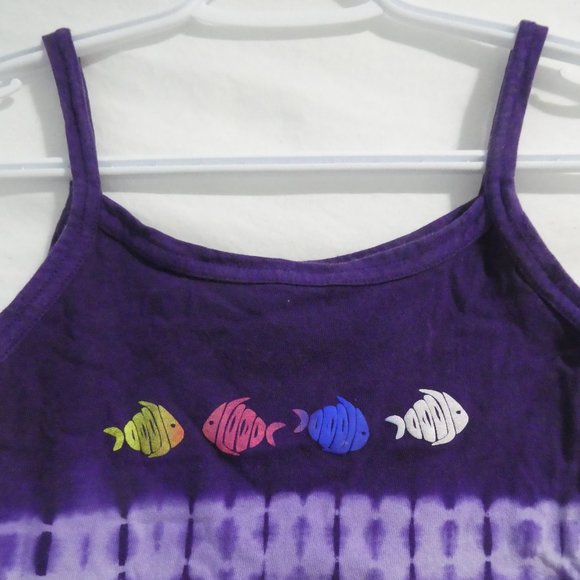HAND-MADE NEON ART MEXICO | medium | Tie Dyed Tassled Tank Top | NWOT - Picture 4 of 14